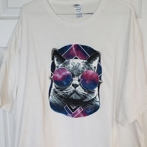 Plus Size Cat Tee Shirt
